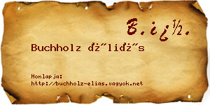 Buchholz Éliás névjegykártya